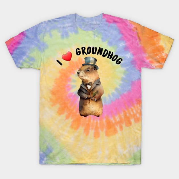 I love groundhog T-Shirt by sukhendu.12